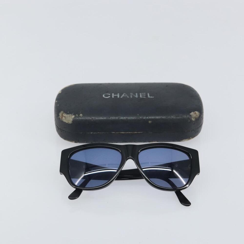 CHANEL COCO Mark Sunglasses plastic Black CC Auth BA9291 - Picture 11 of 11